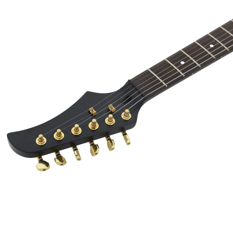 Chitarra Elettrica Principianti con Custodia Nera e Oro 4/4 39" 70194