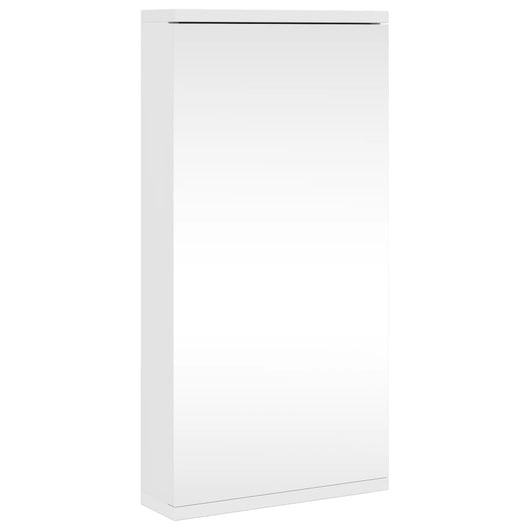 Armadietto Angolare con Specchio da Bagno Bianco 30x24x60 cm 357977