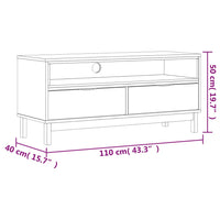 Mobile TV FLAM 110x40x50 cm in Legno Massello di Pino 357819