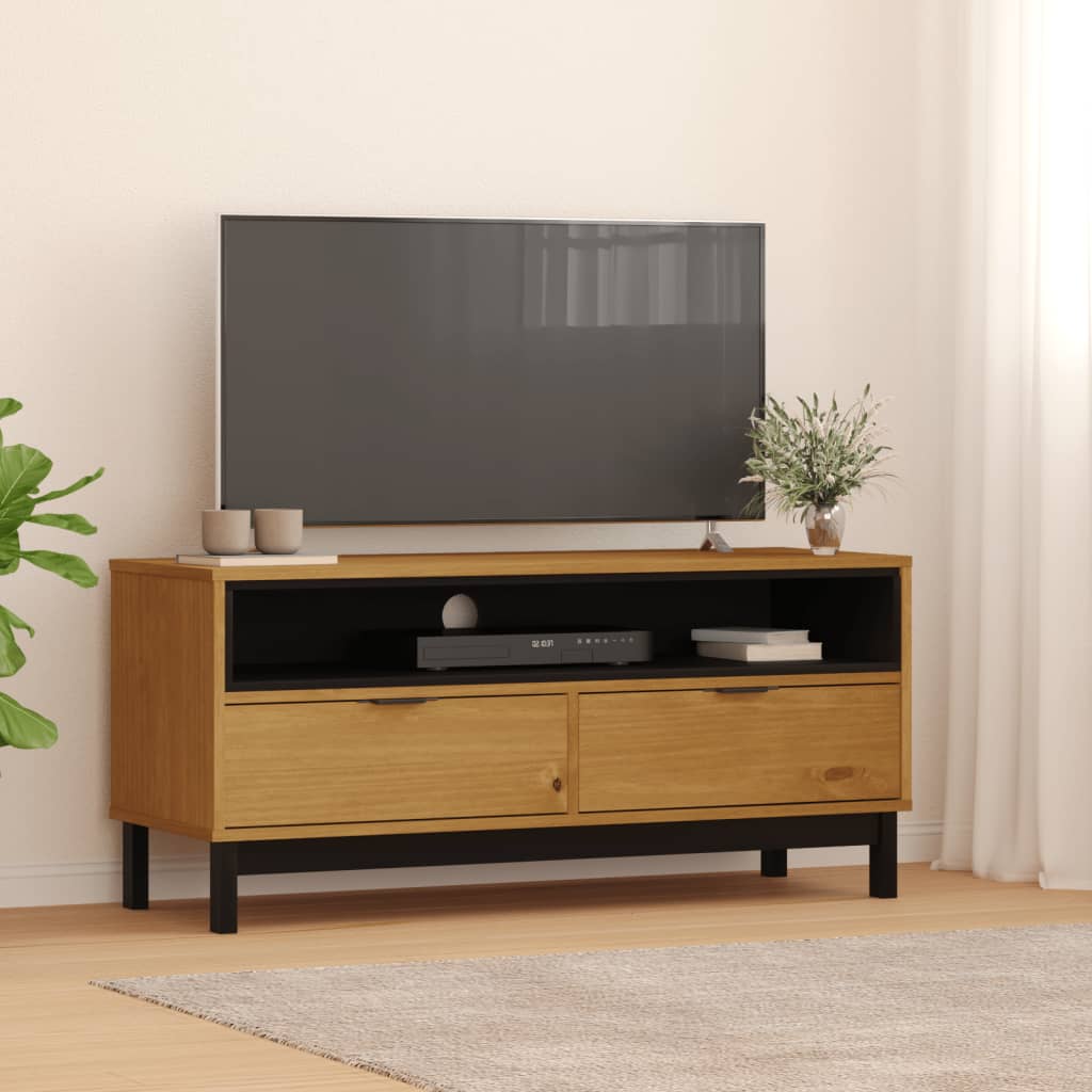 Mobile TV FLAM 110x40x50 cm in Legno Massello di Pino 357819