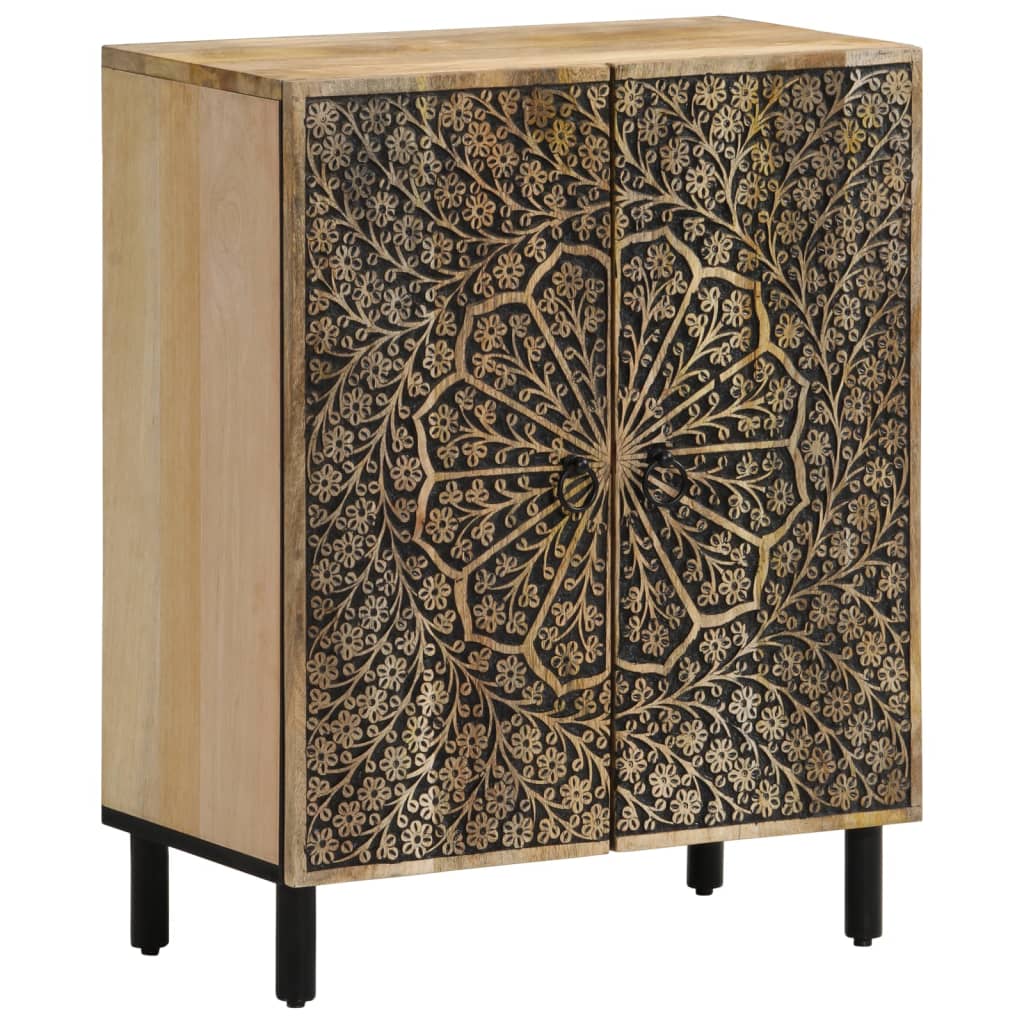 Credenza 60x33x75 cm in Legno Massello di Mango 358214