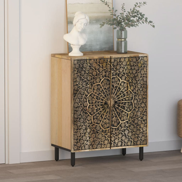 Credenza 60x33x75 cm in Legno Massello di Mango 358214