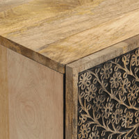 Credenza 60x33x75 cm in Legno Massello di Mango 358214