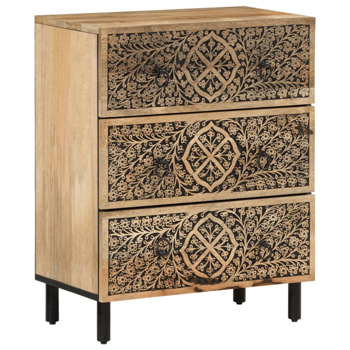 Credenza 60x33x75 cm in Legno Massello di Mango 358215