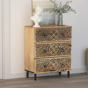 Credenza 60x33x75 cm in Legno Massello di Mango 358215