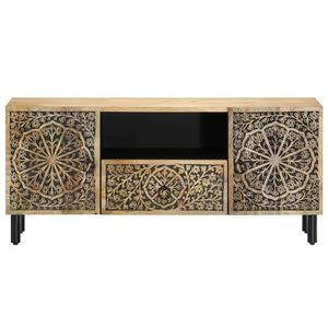 Mobile Porta TV 105x33x46cm in Legno Massello di Mango 358226