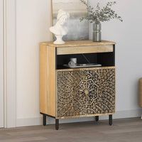 Credenza 60x33x75 cm in Legno Massello di Mango 358237