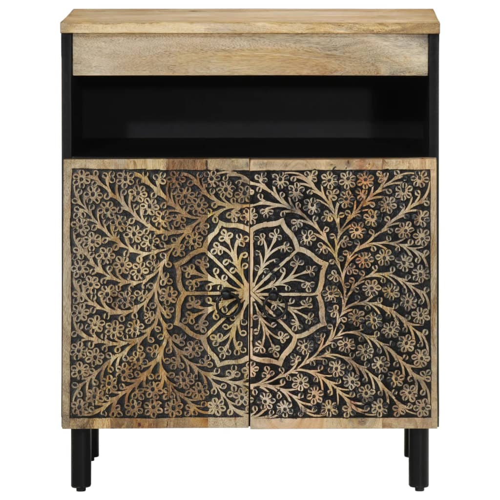 Credenza 60x33x75 cm in Legno Massello di Mango 358237