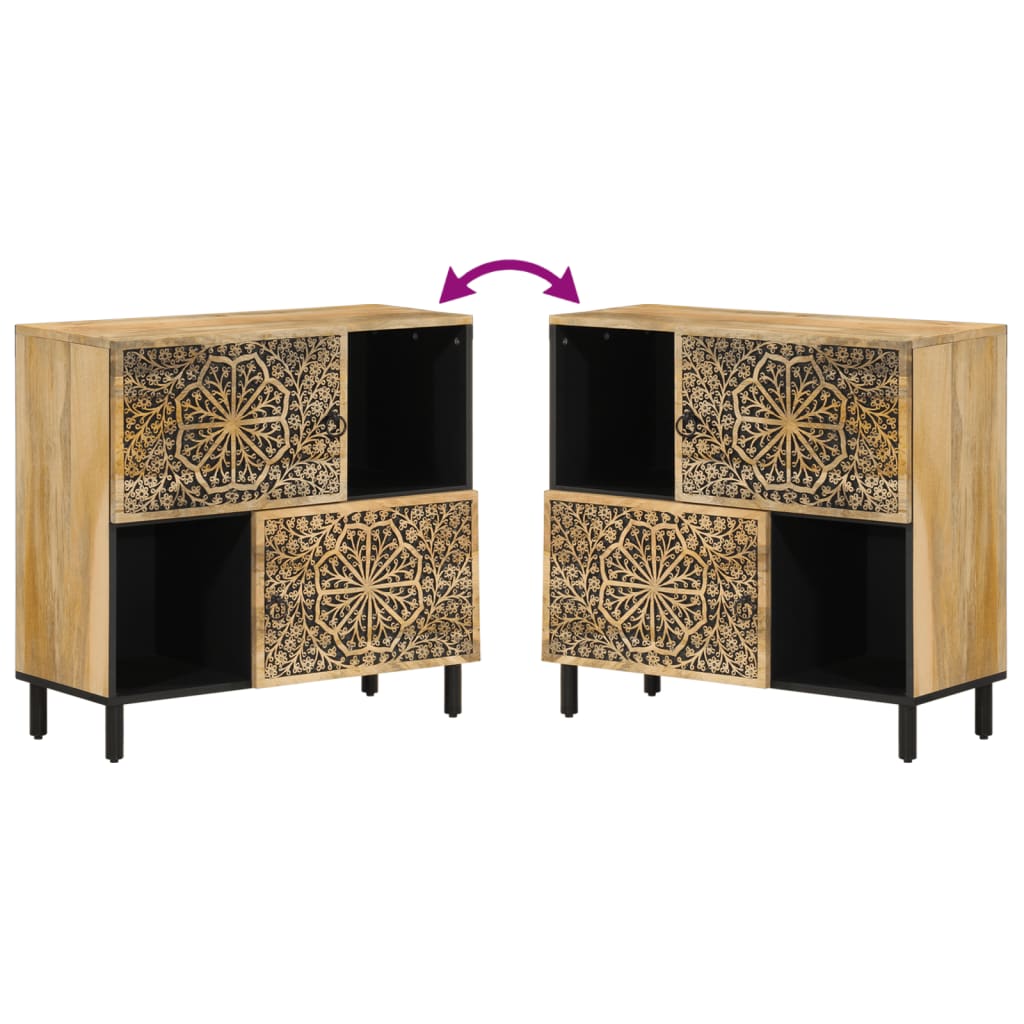 Credenza 80x33x75 cm in Legno Massello di Mango 358239