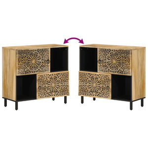 Credenza 80x33x75 cm in Legno Massello di Mango 358239