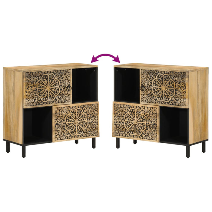 Credenza 80x33x75 cm in Legno Massello di Mango 358239