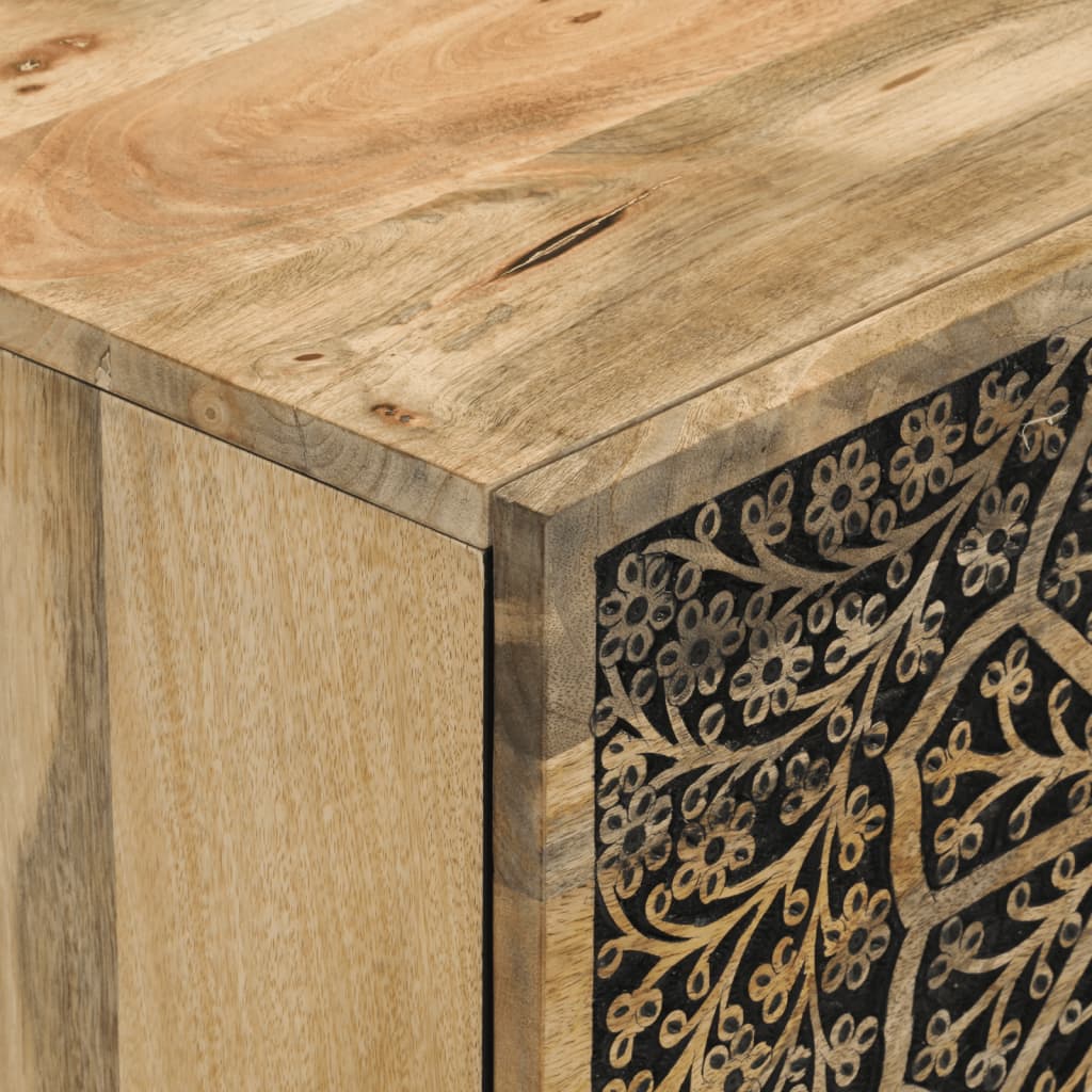 Credenza 80x33x75 cm in Legno Massello di Mango 358239