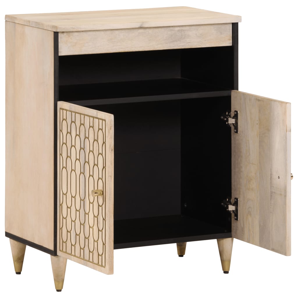 Credenza 60x33x75 cm in Legno Massello di Mango 358273