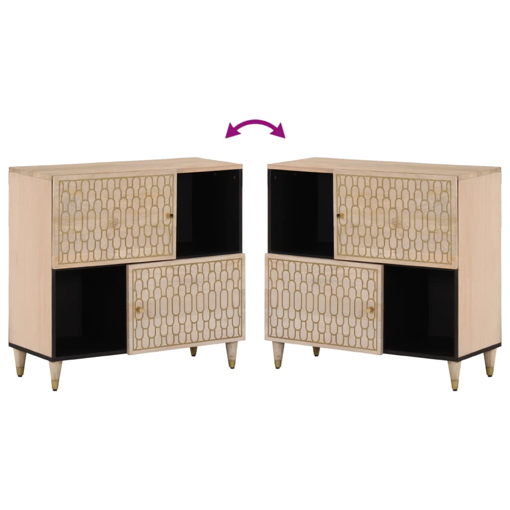 Credenza 80x33x75 cm in Legno Massello di Mango 358275