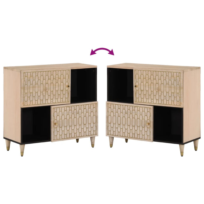 Credenza 80x33x75 cm in Legno Massello di Mango 358275