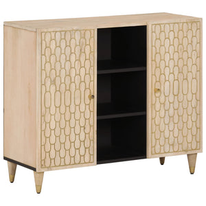 Credenza 90x33x75 cm in Legno Massello di Mango 358276