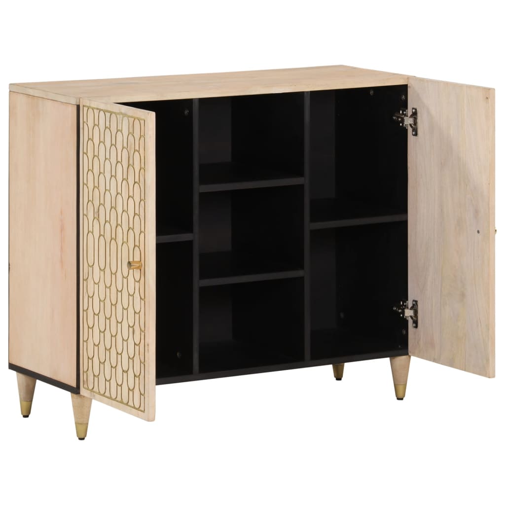 Credenza 90x33x75 cm in Legno Massello di Mango 358276