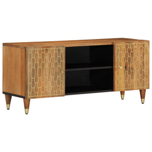 Mobile Porta TV 105x33x46cm in Legno Massello di Mango 358284