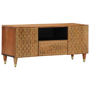 Mobile Porta TV 105x33x46cm in Legno Massello di Mango 358298