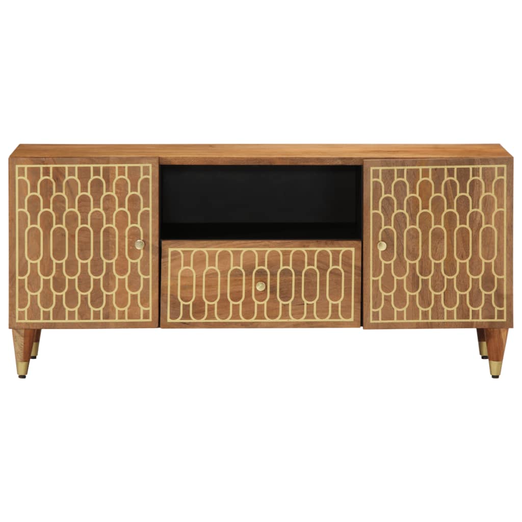 Mobile Porta TV 105x33x46cm in Legno Massello di Mango 358298