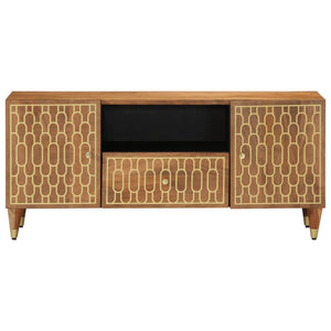 Mobile Porta TV 105x33x46cm in Legno Massello di Mango 358298