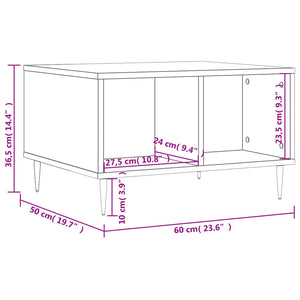 Tavolino da Salotto grigio sonoma 60x50x36,5 cm in Multistrato 830538