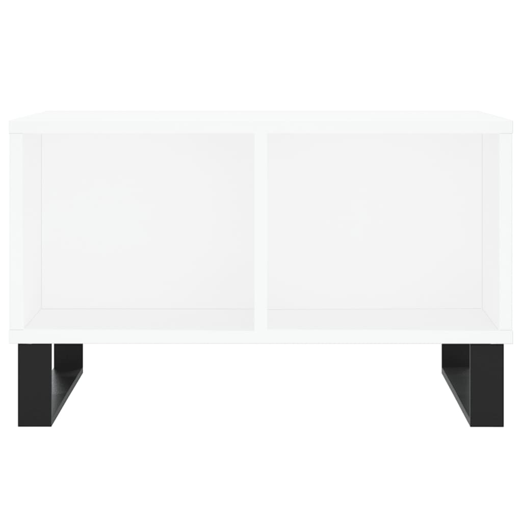 Tavolino da Salotto Bianco 60x50x36,5 cm in Legno Multistrato 830548