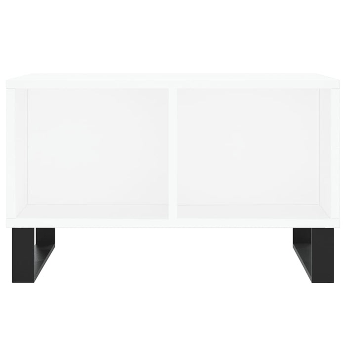 Tavolino da Salotto Bianco 60x50x36,5 cm in Legno Multistrato 830548