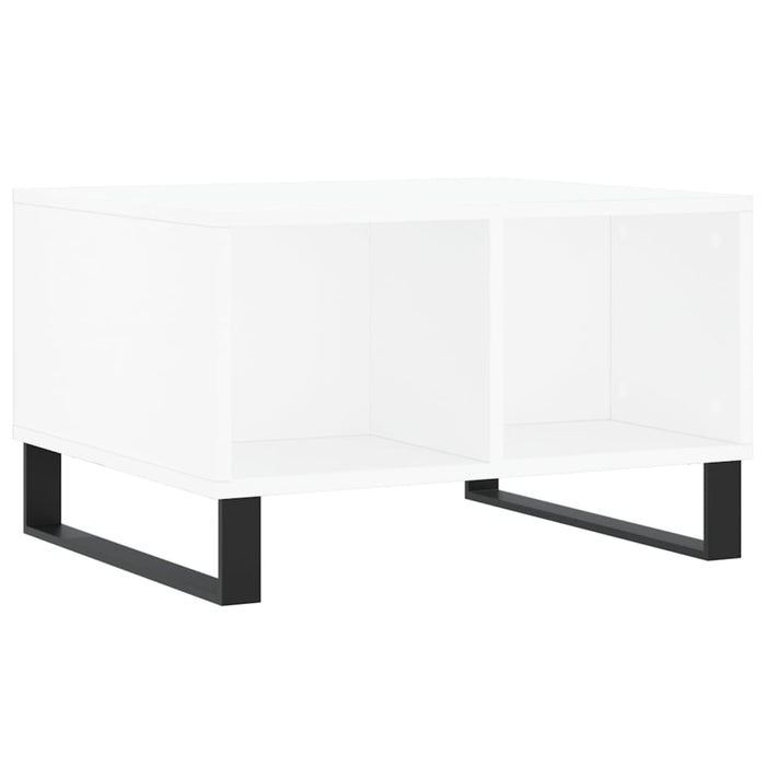 Tavolino da Salotto Bianco 60x50x36,5 cm in Legno Multistrato 830548