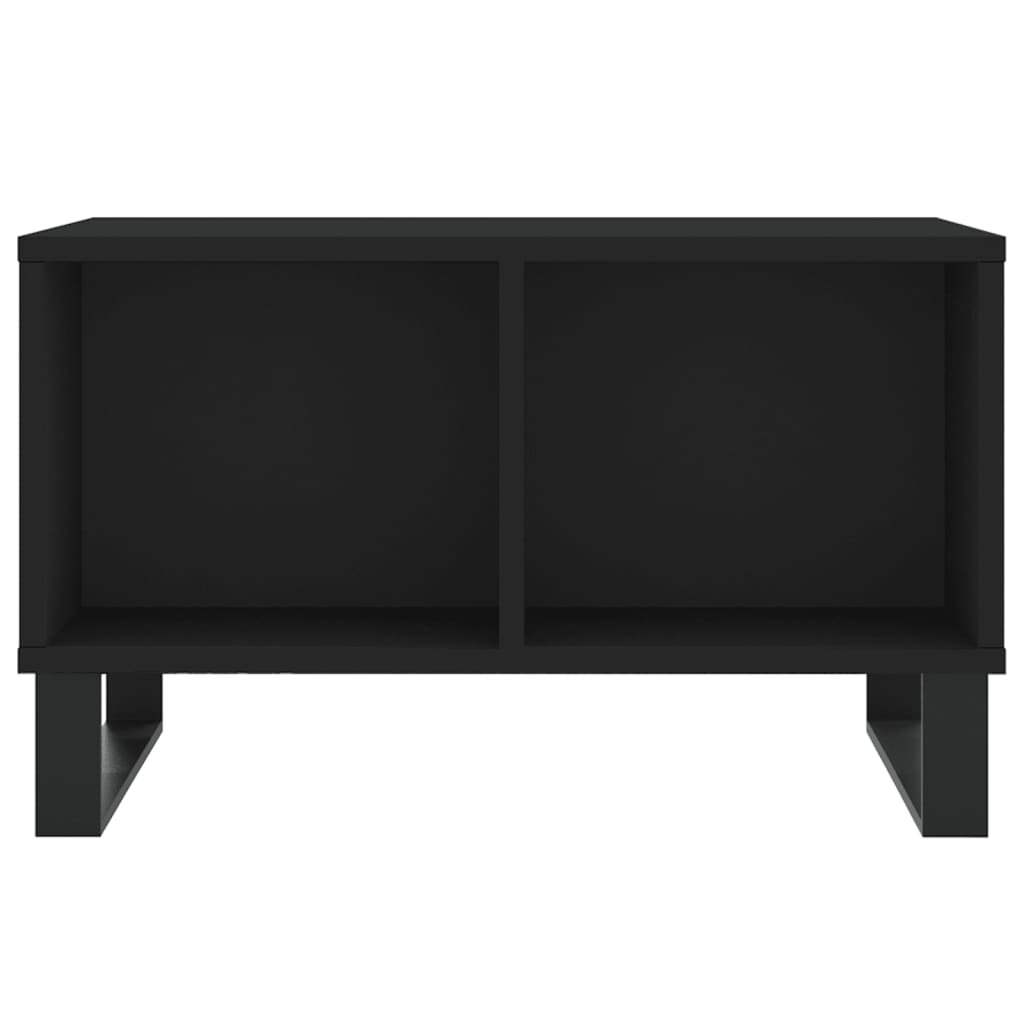 Tavolino da Salotto Nero 60x50x36,5 cm in Legno Multistrato 830549