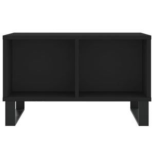 Tavolino da Salotto Nero 60x50x36,5 cm in Legno Multistrato 830549