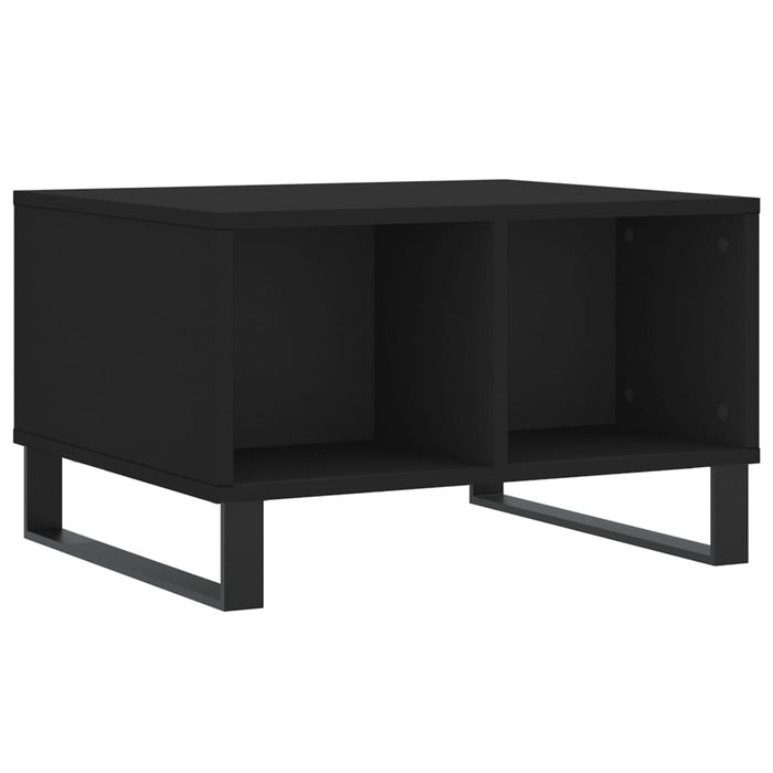 Tavolino da Salotto Nero 60x50x36,5 cm in Legno Multistrato 830549