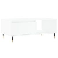 Tavolino da Salotto Bianco 90x50x36,5 cm in Legno Multistratocod mxl 70790