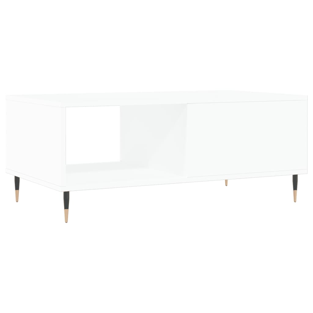 Tavolino da Salotto Bianco 90x50x36,5 cm in Legno Multistrato 830556