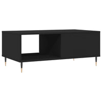 Tavolino da Salotto Nero 90x50x36,5 cm in Legno Multistrato 830557