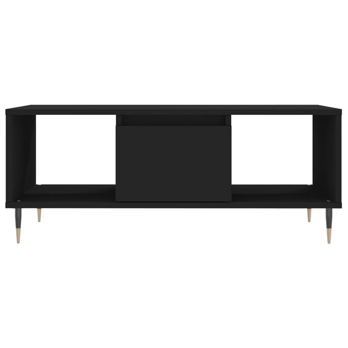 Tavolino da Salotto Nero 90x50x36,5 cm in Legno Multistrato 830581