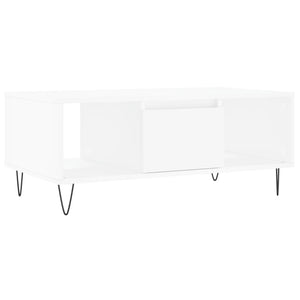 Tavolino da Salotto Bianco 90x50x36,5 cm in Legno Multistratocod mxl 94804