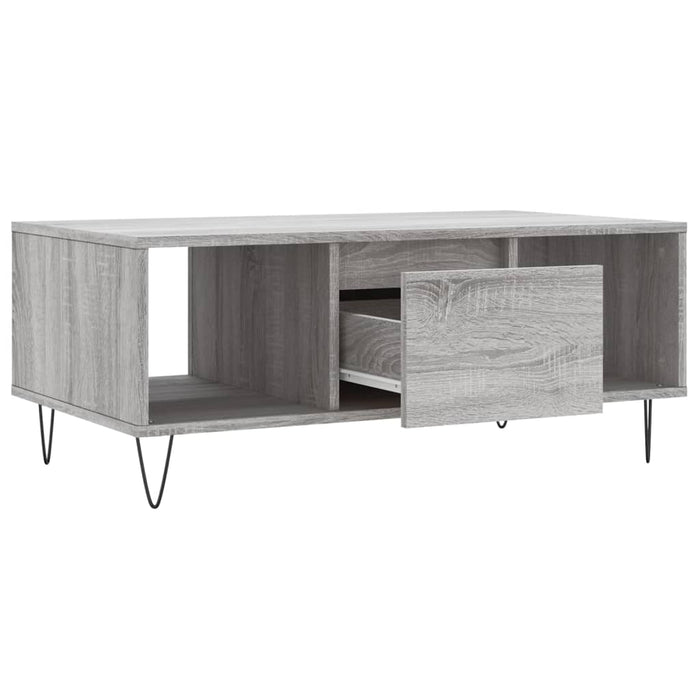 Tavolino Salotto Grigio Sonoma 90x50x36,5 cm Legno Multistrato 830594