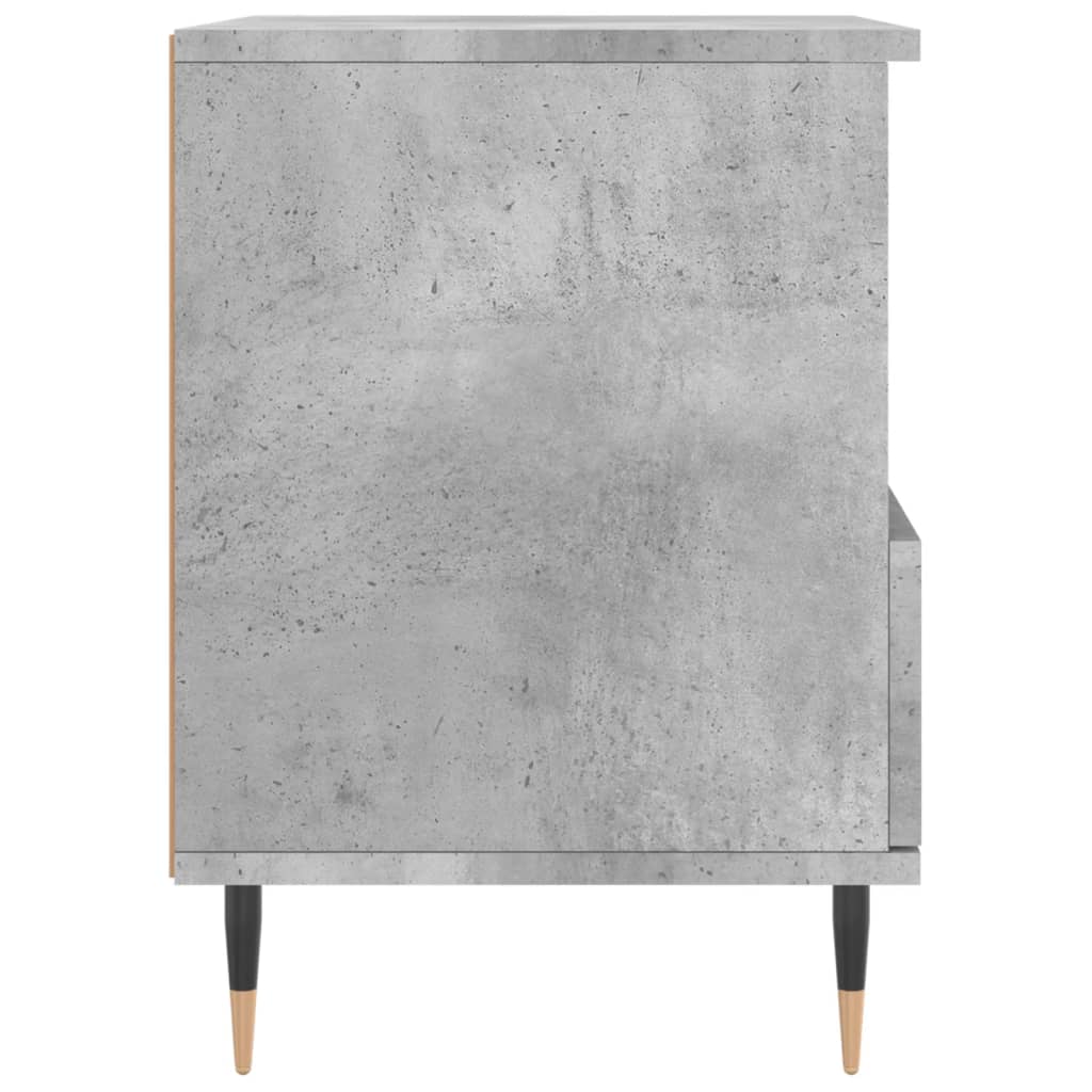 Comodino Grigio Cemento 40x35x50 cm in Legno Multistrato 830612