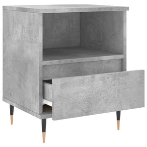 Comodini 2pz Grigio Cemento 40x35x50 cm in Legno Multistrato 830613