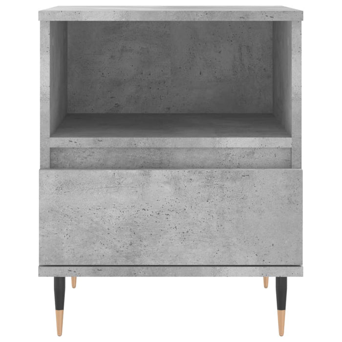 Comodini 2pz Grigio Cemento 40x35x50 cm in Legno Multistrato 830613