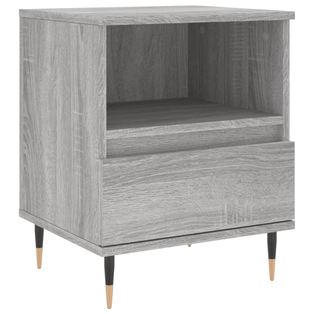 Comodino Grigio Sonoma 40x35x50 cm in Legno Multistratocod mxl 126503