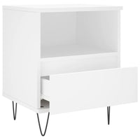 Comodini 2pz Bianchi 40x35x50 cm in Legno Multistrato 830621