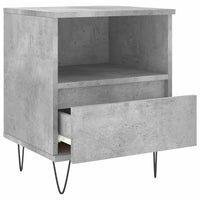 Comodini 2pz Grigio Cemento 40x35x50 cm in Legno Multistrato 830629