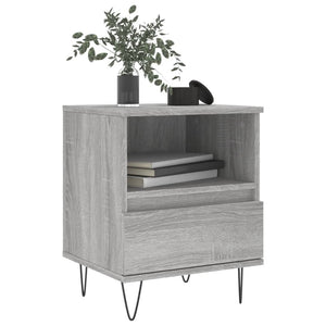 Comodini 2pz Grigio Sonoma 40x35x50 cm in Legno Multistratocod mxl 78557