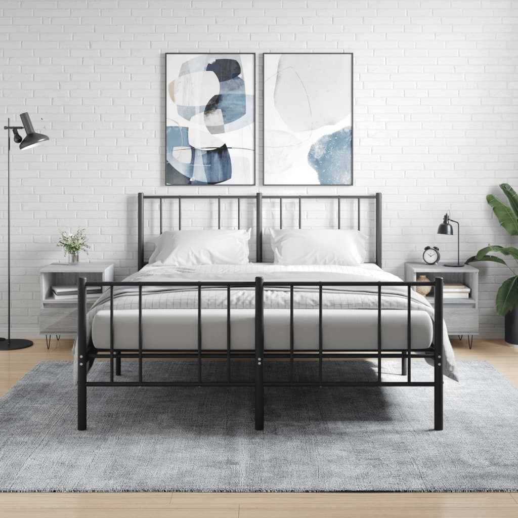 Comodini 2pz Grigio Sonoma 40x35x50 cm in Legno Multistratocod mxl 78557