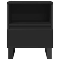 Comodino Nero 40x35x50 cm in Legno Multistrato 830638