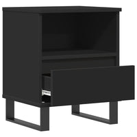 Comodino Nero 40x35x50 cm in Legno Multistrato 830638