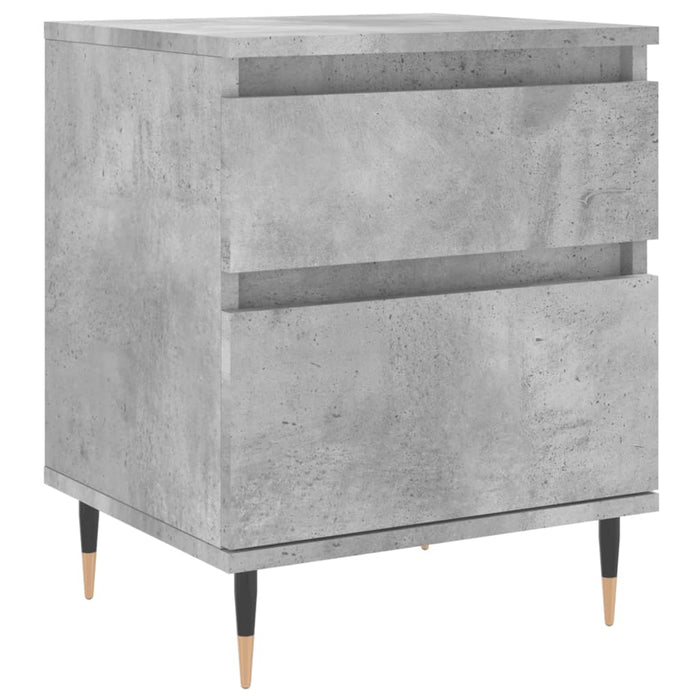 Comodini 2pz Grigio Cemento 40x35x50 cm in Legno Multistrato 830661