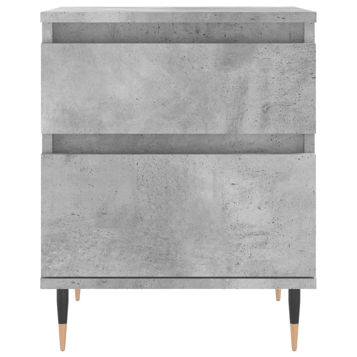 Comodini 2pz Grigio Cemento 40x35x50 cm in Legno Multistrato 830661